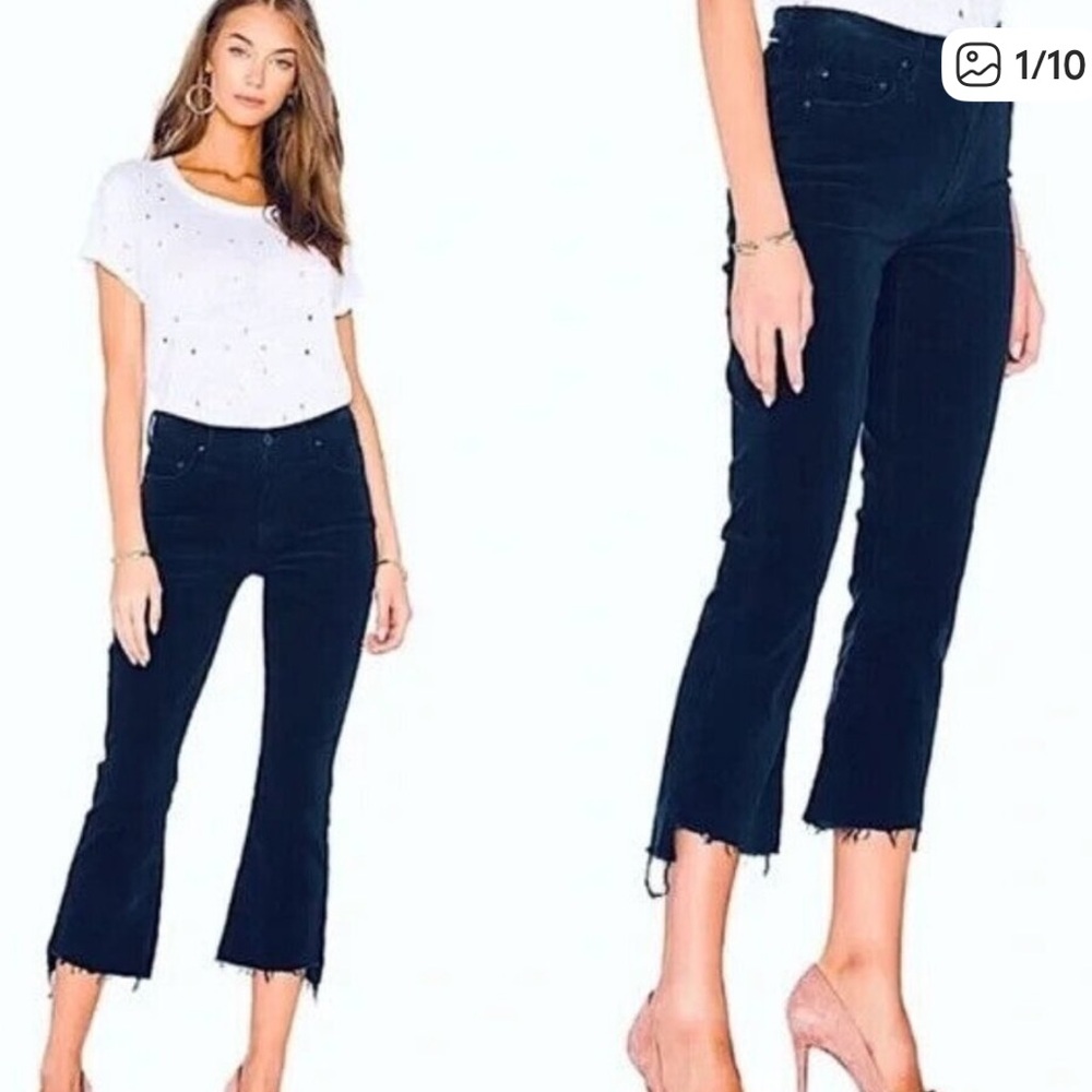Navy corduroy mother pants